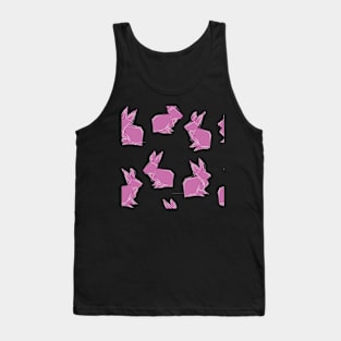 Pink Origami Rabbit Tank Top